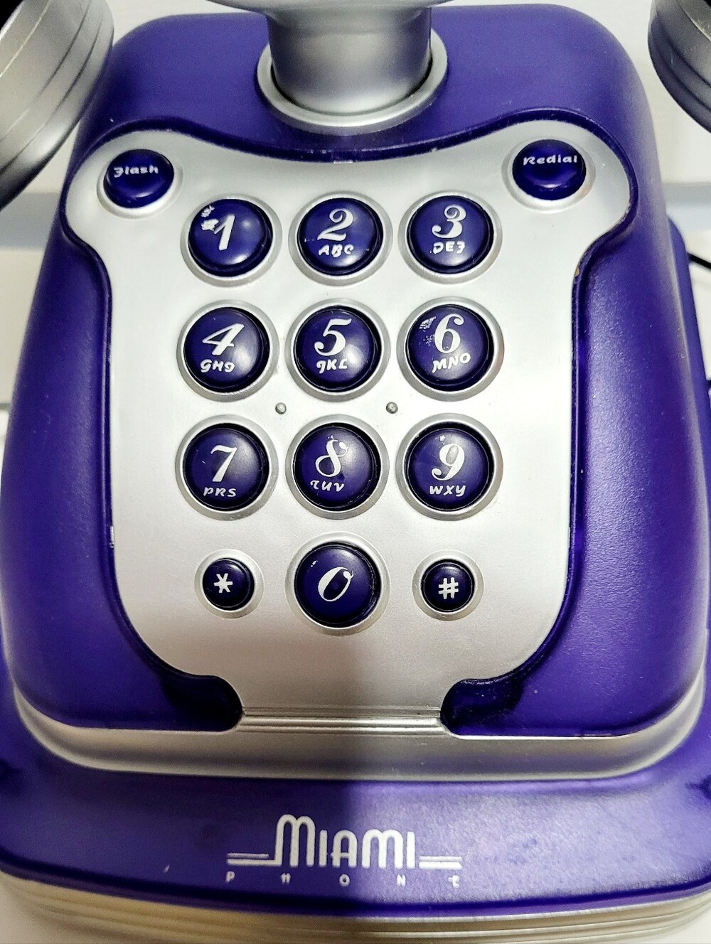 Vintage Purple Miami Phone Retro Desk Telephone Tested Working - Picture 5 of 10